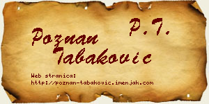 Poznan Tabaković vizit kartica